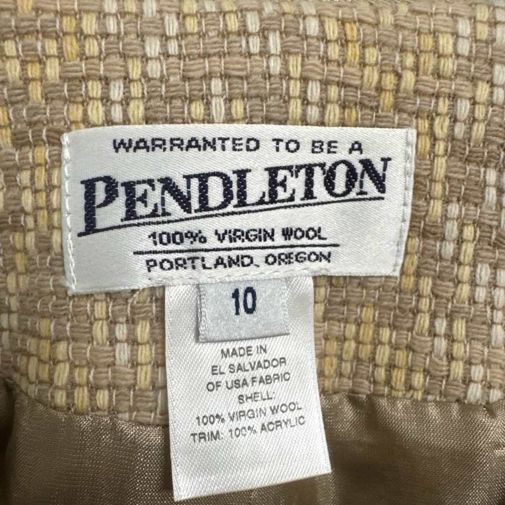 Pendleton 100% Wool Patterned Jacket/Blazer Size … - image 3